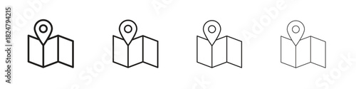 Map icons vector logo illustration simple design. Web UI design.