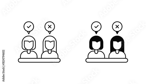 Judge Oitline Icon Design Stock With White Background