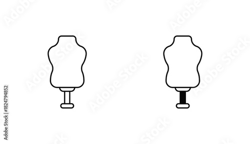 Mannequin Oitline Icon Design Stock With White Background