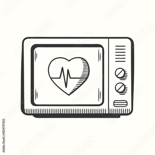 Smartwatch displays a vibrant red heart icon and vital sign, indicating health monitoring and fitness