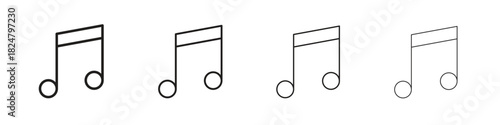 Music icons vector logo illustration simple design. Web UI design.
