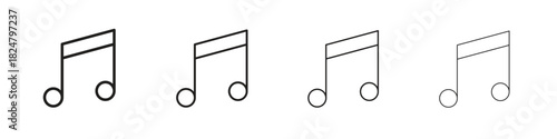 Music icons vector logo illustration simple design. Web UI design.