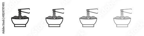 Noodles icons vector logo illustration simple design. Web UI design.