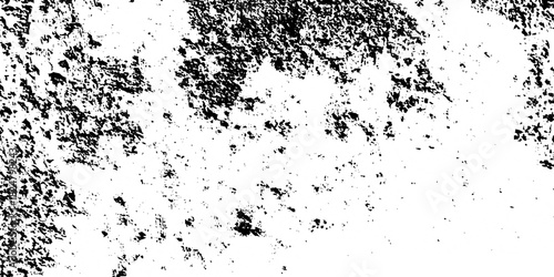 Distressed urban overlay spotted concrete grain surface grainy noise rust wall grunge black splatter and white background. damaged chalk crack rough ink wall texture.	