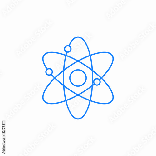 atomic structure icon sign vector