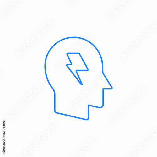 brain power icon sign vector