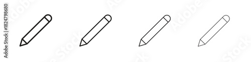 Pencil icons vector logo illustration simple design. Web UI design.