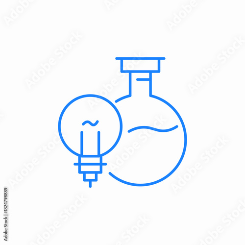 bulb flask icon sign vector