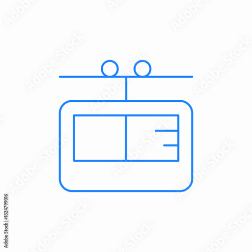 cable car icon sign vector