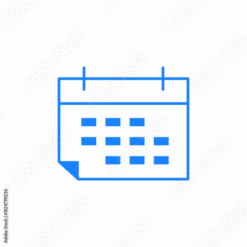 calendar month icon sign vector