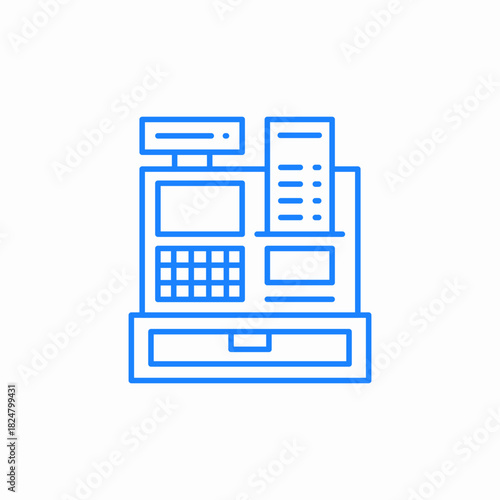cashier machine icon sign vector