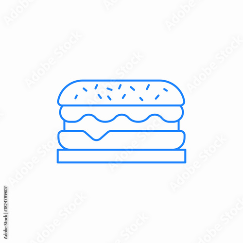 cheeseburger food icon sign vector