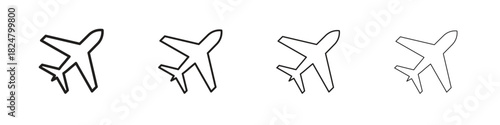 Plane icons vector logo illustration simple design. Web UI design.