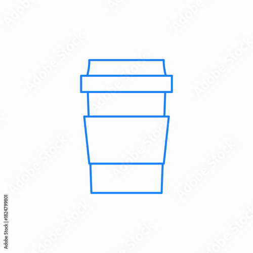 coffee cup disposable icon sign vector