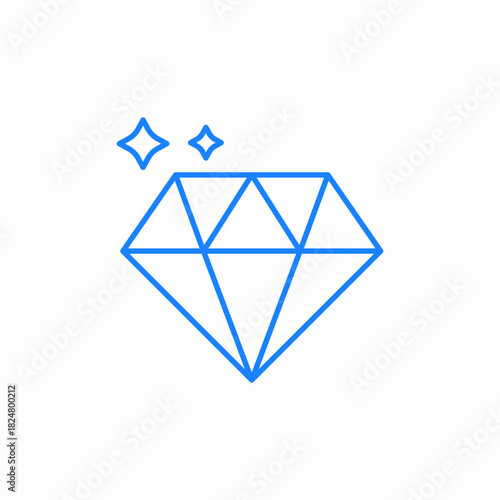 diamond gem stone icon sign vector
