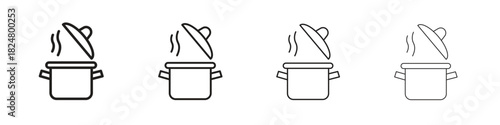 Pot icons vector logo illustration simple design. Web UI design.