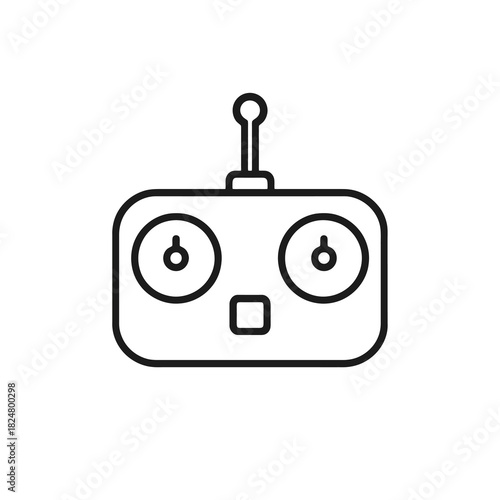 Fine line drone controller icon symbolizing remote aviation control and modern tech operation, ideal for robotics visuals, aerial devices and drone UI systems