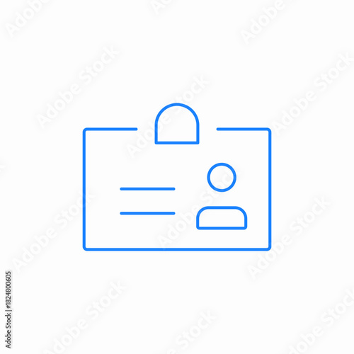 employee id icon sign vector