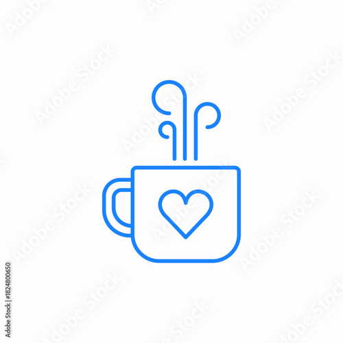favorite hot cup icon sign vector