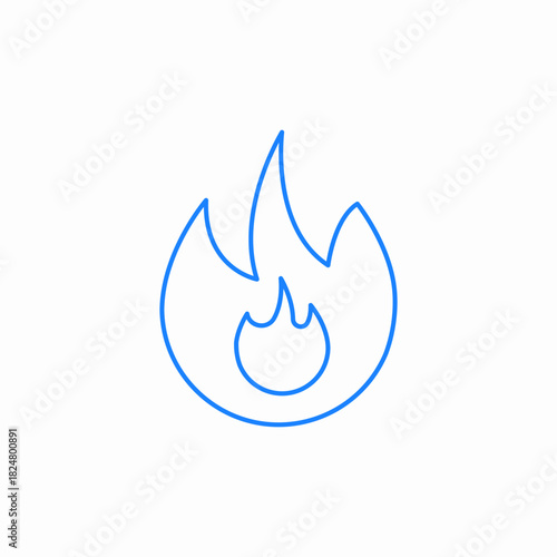 flame fire icon sign vector