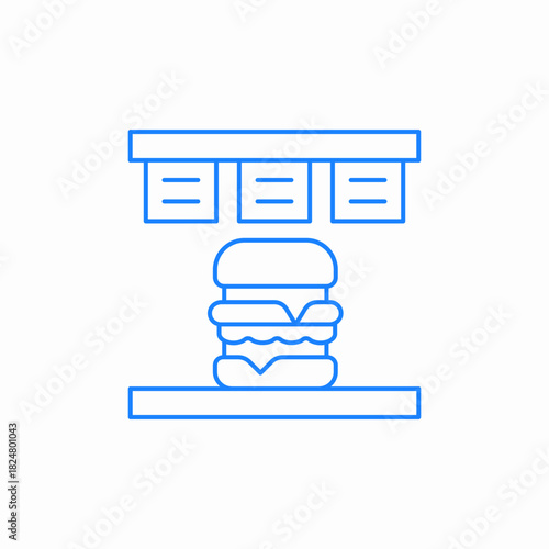 food order burger icon sign vector