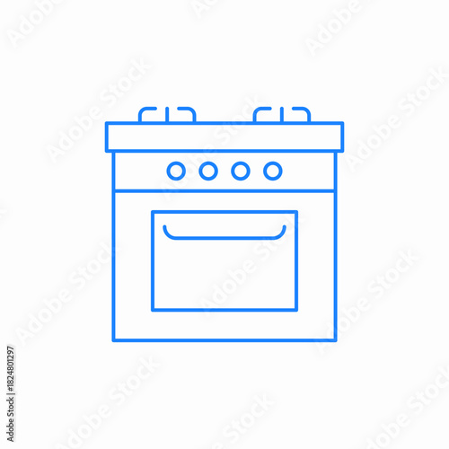 gas stove oven icon sign vector