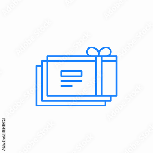 gift card voucher icon sign vector
