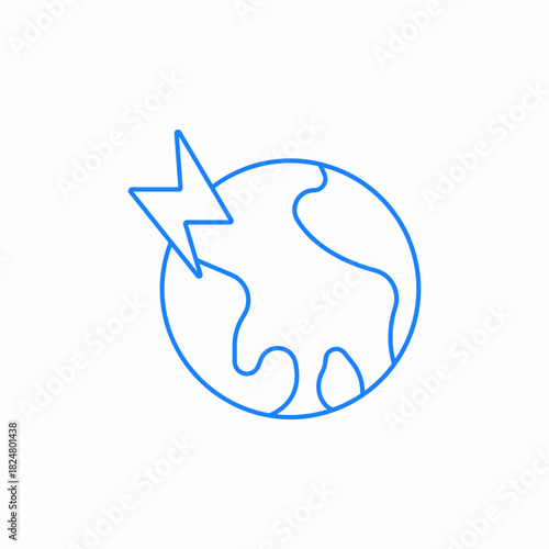 global energy impact icon sign vector