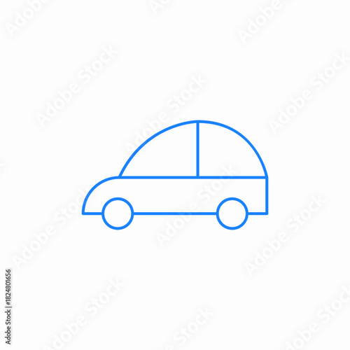 hatchback car side icon sign vector