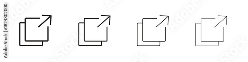 Resize icons vector logo illustration simple design. Web UI design.