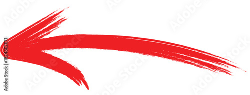 hand-drawn red marker arrow isolated, transparent, hand-drawn marker stroke arrows on transparent.