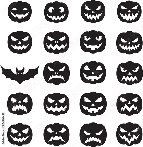 Collection of restroom and cleaning icons in black and white