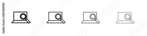 Search online icons vector logo illustration simple design. Web UI design.