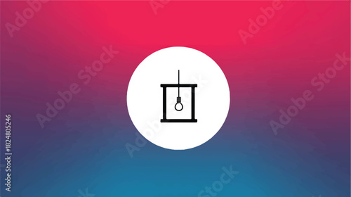 Abstract Lightbulb in Box Illustration with Gradient Background Modern Concept