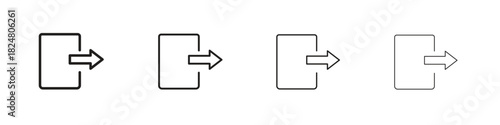 Sign out icons vector logo illustration simple design. Web UI design.