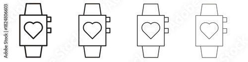 Smartwatch icons vector logo illustration simple design. Web UI design.