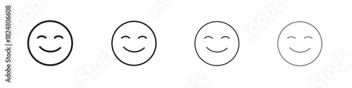 Smile icons vector logo illustration simple design. Web UI design.