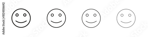 Smile wink icons vector logo illustration simple design. Web UI design.
