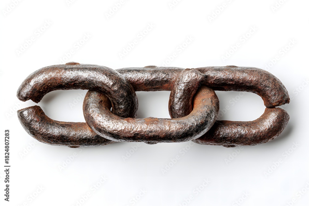 Fototapeta premium Studio Shot of Severed Chain Link Representing Release, Empowerment, and Personal Growth