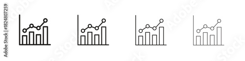 Stats icons vector logo illustration simple design. Web UI design.