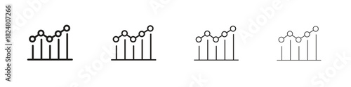 Stats icons vector logo illustration simple design. Web UI design.