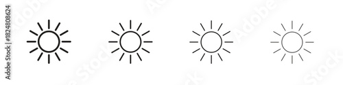 Sun icons vector logo illustration simple design. Web UI design.