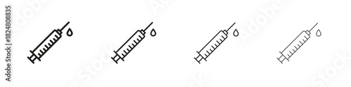 Syringe icons vector logo illustration simple design. Web UI design.