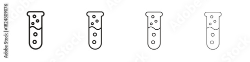 Test tube icons vector logo illustration simple design. Web UI design.