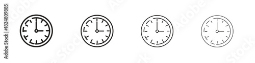 Time quarter past icons vector logo illustration simple design. Web UI design.