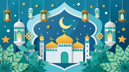 vector illustration of mosque