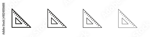 Triangle ruler icons vector logo illustration simple design. Web UI design.