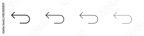 Undo icons vector logo illustration simple design. Web UI design.