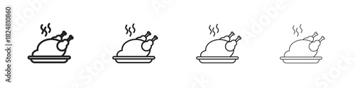 Turkey icons vector logo illustration simple design. Web UI design.