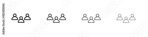 Users icons vector logo illustration simple design. Web UI design.